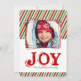 Whimsical- en Fun-kerstfotokaart Feestdagenkaart