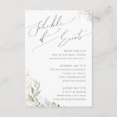 Whimsical en Gold Schedule of Events Informatiekaartje (Voorkant)