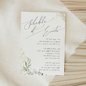 Whimsical en Gold Schedule of Events Informatiekaartje