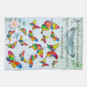 Whimsical en kleurrijk vlinder assortiment theedoek (Horizontaal)