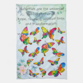 Whimsical en kleurrijk vlinder assortiment theedoek (Verticaal)