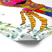 Whimsical en Kleurrijke Giraffe Poster (Hoek)