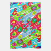 Whimsical en Kleurrijke Poppy Bloemen Keukendoek Theedoek (Verticaal)