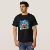 Whimsical en Retro Octopus artwork voor fans T-shirt (Voorkant volledig)