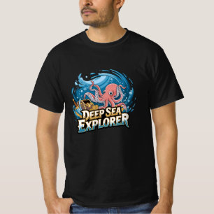Whimsical en Retro Octopus artwork voor fans T-shirt