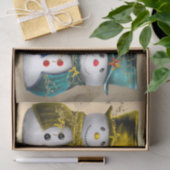 Whimsical en Schattige Kleurrijke Sneeuwmannen Ker Tissuepapier (Geschenk)