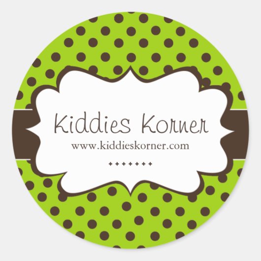 Whimsical en Schattige Polk a Dot Stickers (Voorkant)