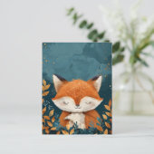 Whimsical en Schattige Slapen Red Fox Briefkaart (Staand voorkant)