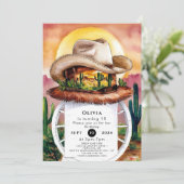 Whimsical Enchanted Cowboy Verjaardag Kaart (Staand voorkant)
