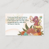 Whimsical Enchanted Fairy Ladybug Book Request Visitekaartje (Achterkant)