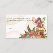 Whimsical Enchanted Fairy Ladybug Diaper Raffle Informatiekaartje (Achterkant)