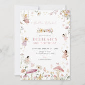 Whimsical Enchanted Fairy Verjaardag Uitnodiging (Voorkant)