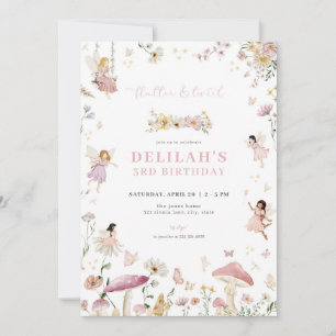 Whimsical Enchanted Fairy Verjaardag Uitnodiging