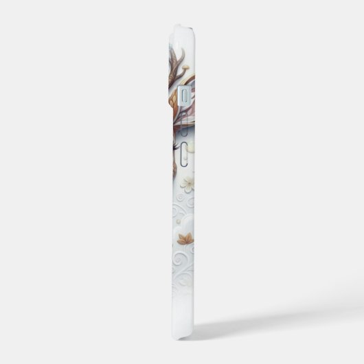 Whimsical Enchanted Fawn Portrait iPhone 15 Case (Linkerkant)