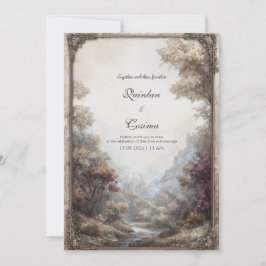 Whimsical Enchanted Forest bruiloft Kaart