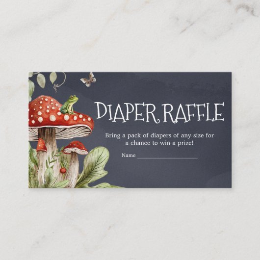 Whimsical Enchanted Forest Luier Raffle Informatiekaartje (Voorkant)