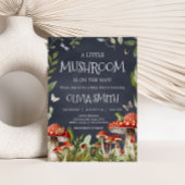 Whimsical Enchanted Forest Mushroom Baby shower Kaart