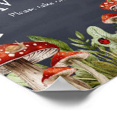 Whimsical Enchanted Forest Mushroom Favorieten tek Poster (Hoek)