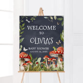 Whimsical Enchanted Forest Mushroom Welkom Poster