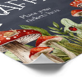 Whimsical Enchanted Forest Paddestoel Luier Raffle Poster (Hoek)