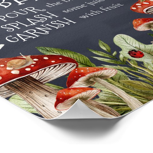 Whimsical Enchanted Forest Paddestoel Moeder Osa B Poster (Hoek)