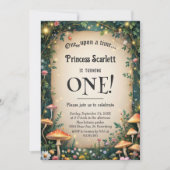 Whimsical Enchanted Forest Sprookje 1e verjaardag Kaart (Voorkant)