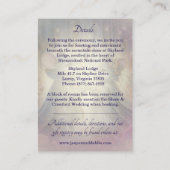 Whimsical Enchanted Forest Sprookjeshuwelijk Informatiekaartje (Achterkant)