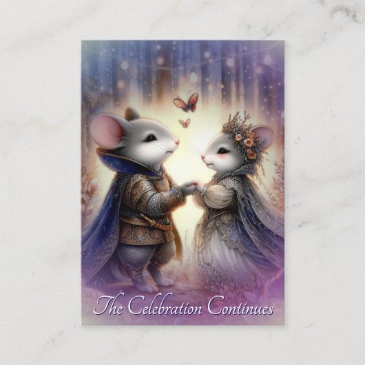 Whimsical Enchanted Forest Sprookjeshuwelijk Informatiekaartje (Voorkant)