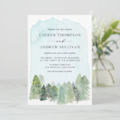 Whimsical Enchanted Forest Woodland Wedding Kaart (Staand voorkant)