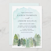 Whimsical Enchanted Forest Woodland Wedding Kaart (Voorkant / Achterkant)