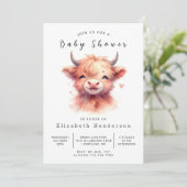 Whimsical Enchanted Fun Koe Baby shower Kaart (Staand voorkant)