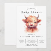 Whimsical Enchanted Fun Koe Baby shower Kaart (Voorkant / Achterkant)