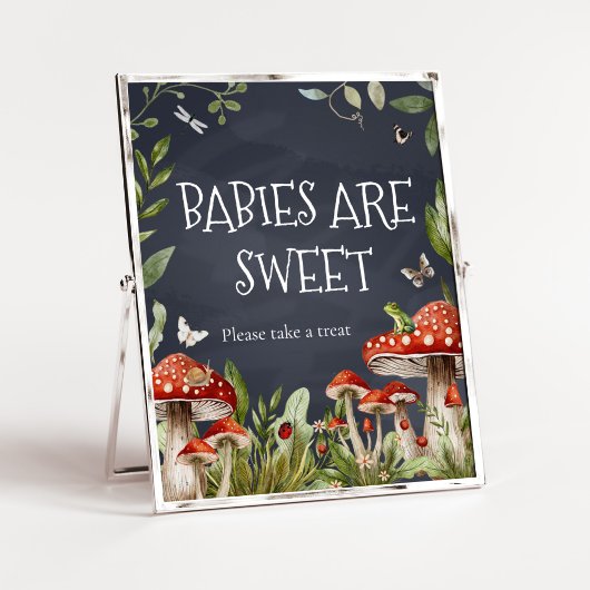 Whimsical Enchanted Mushroom Baby's zijn zoet Poster