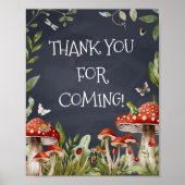 Whimsical Enchanted Mushroom Bedankt voor je komst Poster (Voorkant)