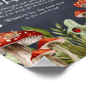 Whimsical Enchanted Mushroom zegt geen Baby Poster (Hoek)