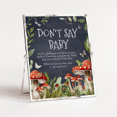 Whimsical Enchanted Mushroom zegt geen Baby Poster