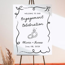 Whimsical Engagement Party Decoratie, Wavy Teken