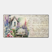 Whimsical Engels Cottage Sprookjesachtige Bloemtui Bureaumat (Voorkant)