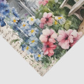 Whimsical Engels Cottage Sprookjesachtige Bloemtui Tissuepapier (Detail)