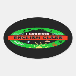 Whimsical Engelse Class Survivor Sticker