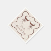 Whimsical Espresso Martini Hand getrokken Bachelor Servet (Hoek)