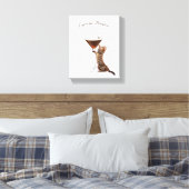 Whimsical Espresso Martini Kat Bar Kar Canvas Afdruk (Insitu (Slaapkamer))