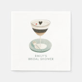 Whimsical Espresso Martini Naam Bruiloft Feest Servet (Voorkant)