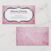 WHIMSICAL etherische bokeh fancy lijst grijs roze Visitekaartje (Voorkant / Achterkant)