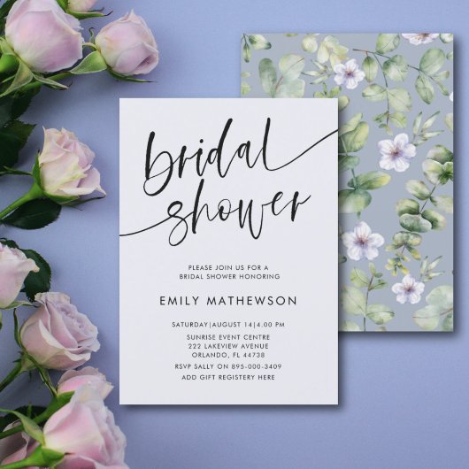 Whimsical Eucalyptus Watercolor Bruids Bruiloft Ui Kaart