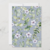 Whimsical Eucalyptus Watercolor Bruiloft Invi Kaart (Achterkant)