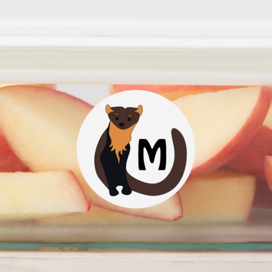 Whimsical European Pine Marten Waterdicht Labels (Aangebracht)