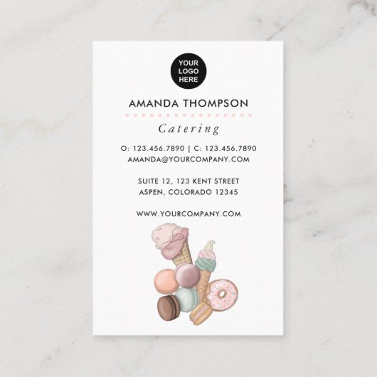 Whimsical Event Catering Visitekaartje (Achterkant)