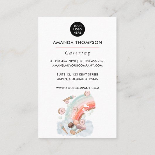 Whimsical Event Catering Visitekaartje (Achterkant)