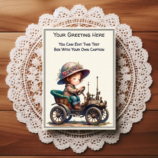 Whimsical Everyday Sentiment Steampunk Art   Briefkaart